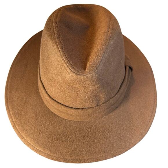 Steve Madden Camel Felted Hat/Fedora Boho Western Rancher Tan One Size NWOT - Picture 2 of 4